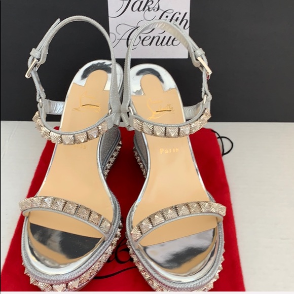 NEW CHRISTIAN Louboutin Pira Ryad 110 Wedge Sandal - Picture 4 of 10